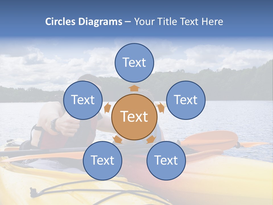 Father And Son Enjoying Kayaking PowerPoint Template