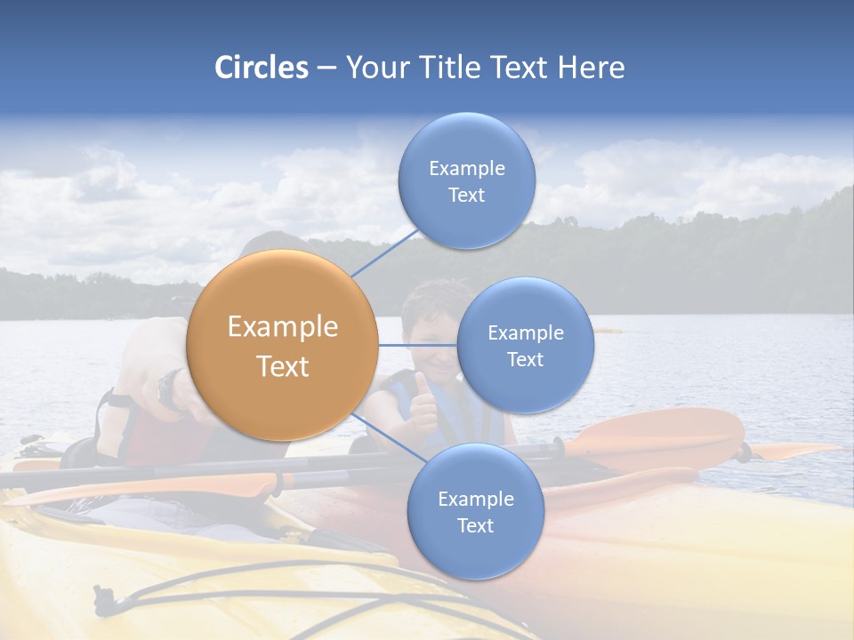 Father And Son Enjoying Kayaking PowerPoint Template