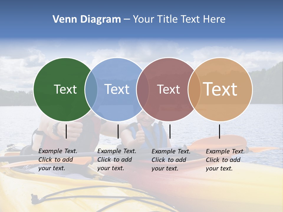 Father And Son Enjoying Kayaking PowerPoint Template