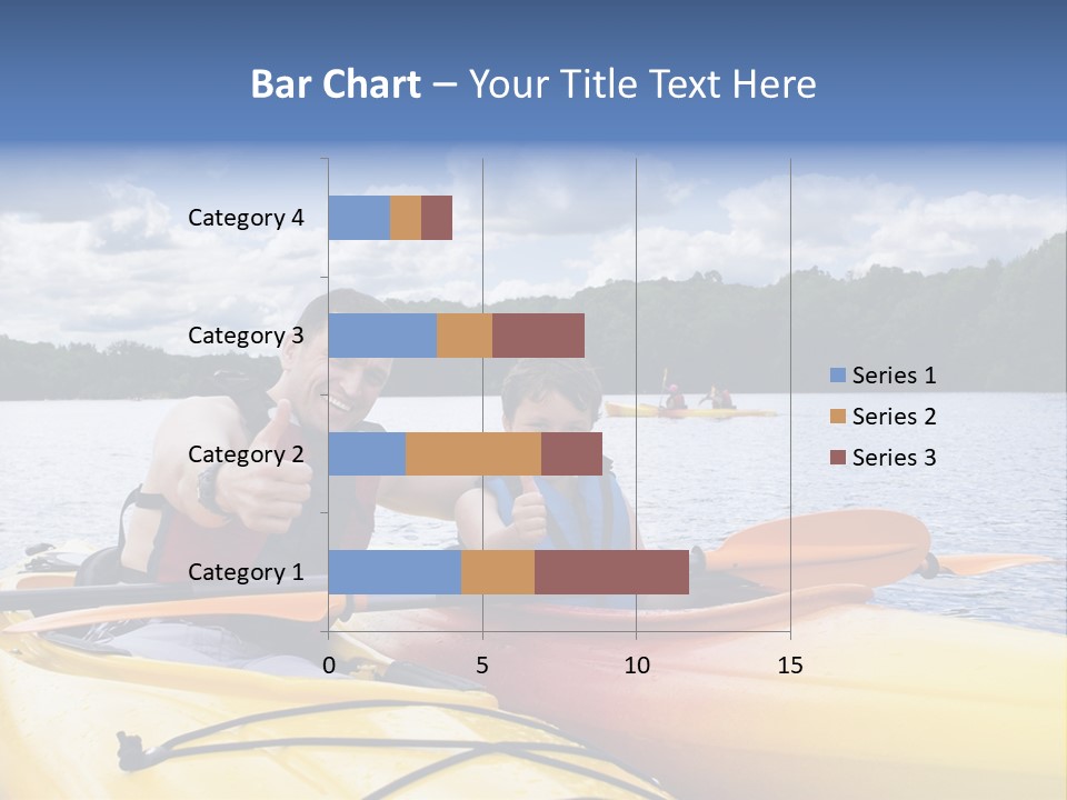 Father And Son Enjoying Kayaking PowerPoint Template
