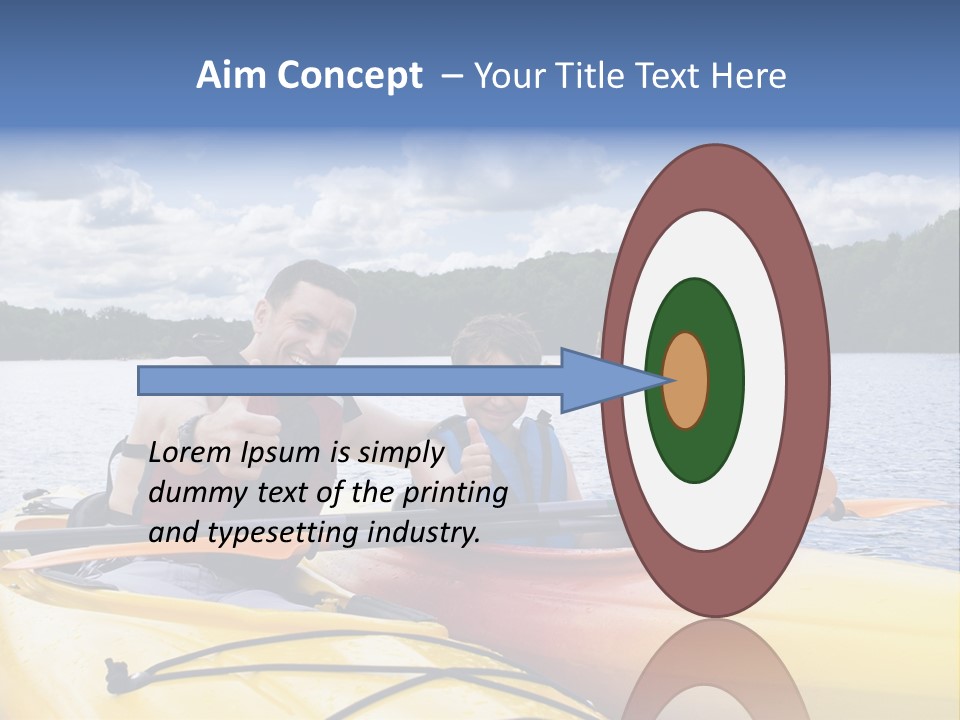 Father And Son Enjoying Kayaking PowerPoint Template