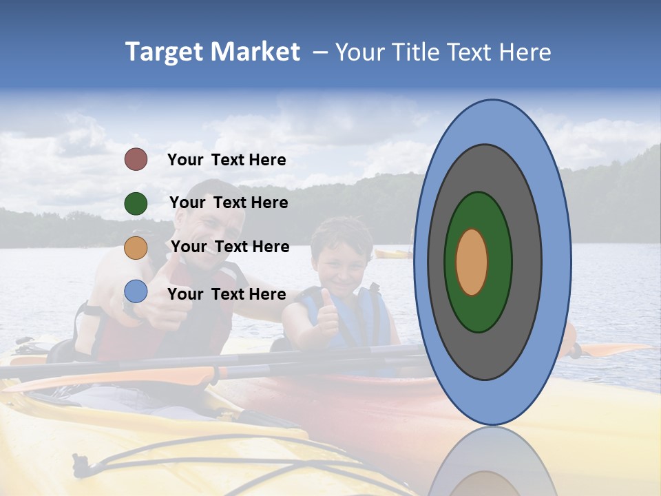 Father And Son Enjoying Kayaking PowerPoint Template