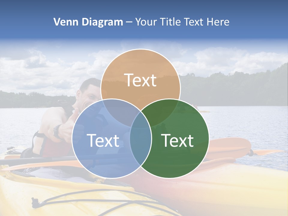 Father And Son Enjoying Kayaking PowerPoint Template