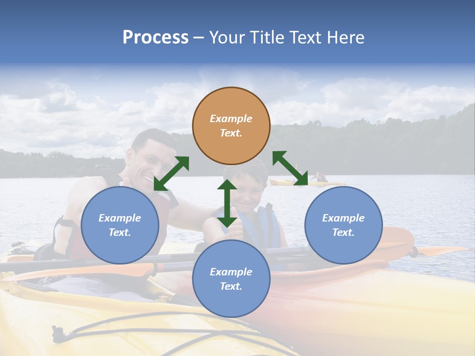 Father And Son Enjoying Kayaking PowerPoint Template