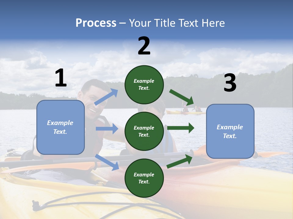 Father And Son Enjoying Kayaking PowerPoint Template