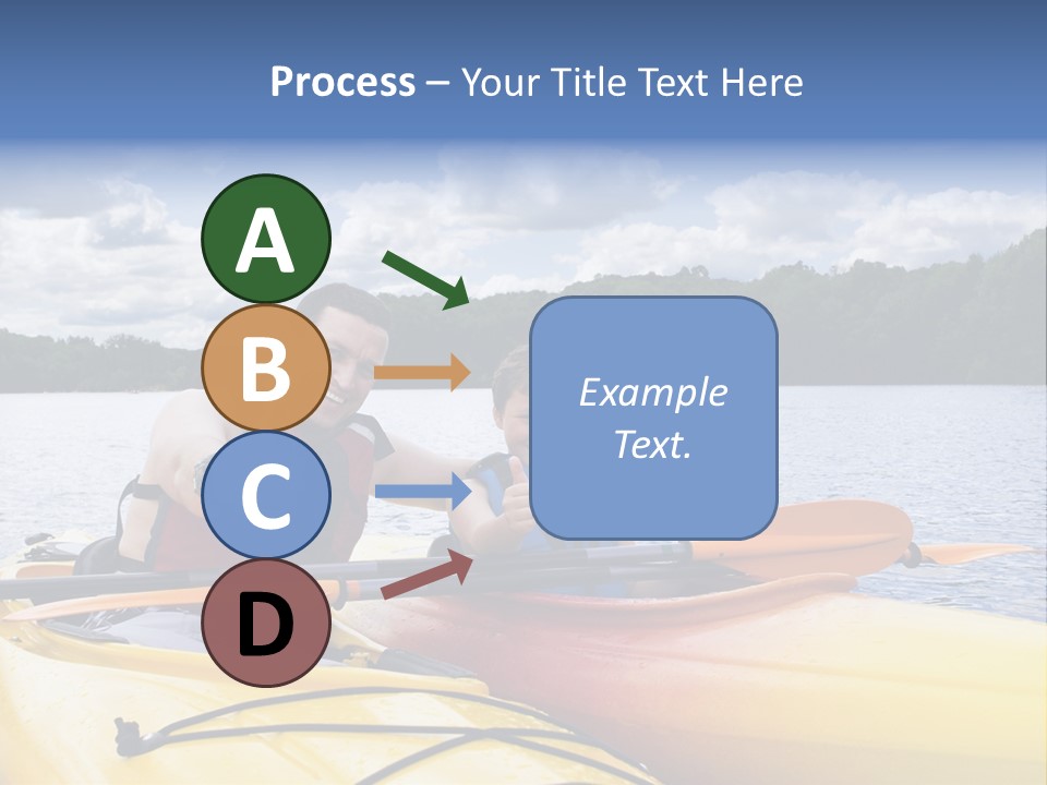 Father And Son Enjoying Kayaking PowerPoint Template