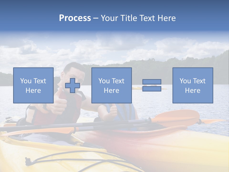 Father And Son Enjoying Kayaking PowerPoint Template