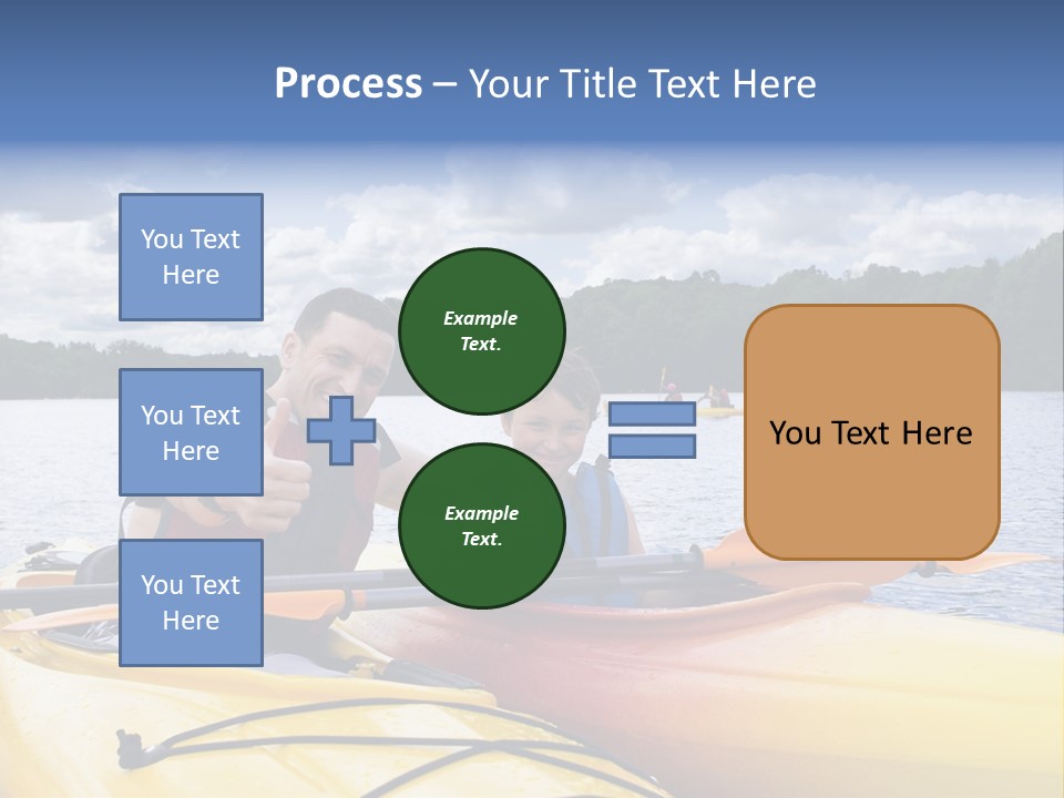 Father And Son Enjoying Kayaking PowerPoint Template