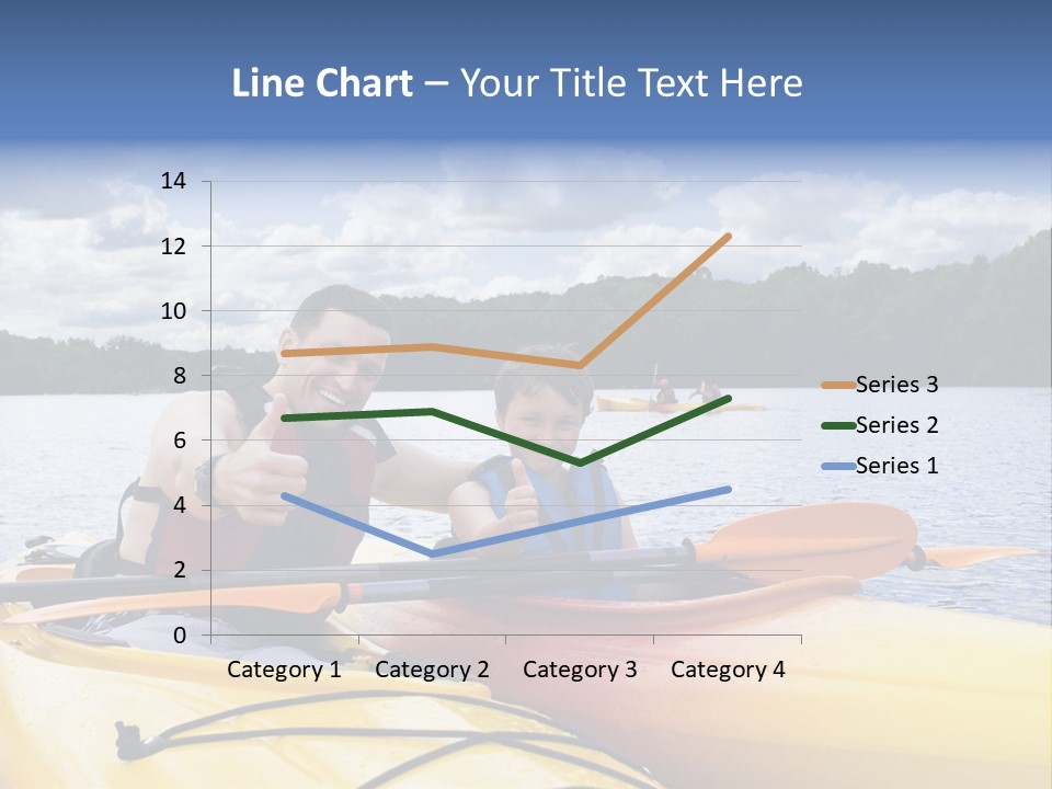 Father And Son Enjoying Kayaking PowerPoint Template