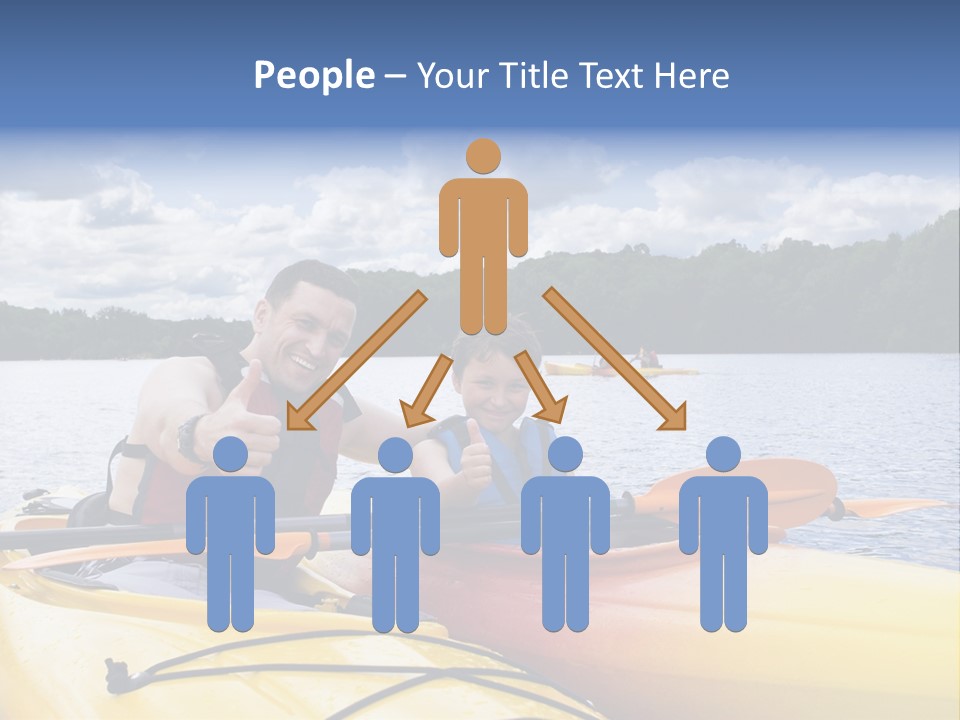 Father And Son Enjoying Kayaking PowerPoint Template