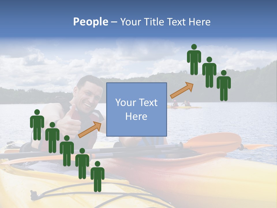 Father And Son Enjoying Kayaking PowerPoint Template