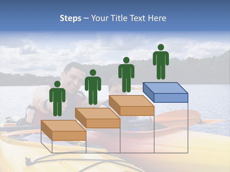 Father And Son Enjoying Kayaking PowerPoint Template