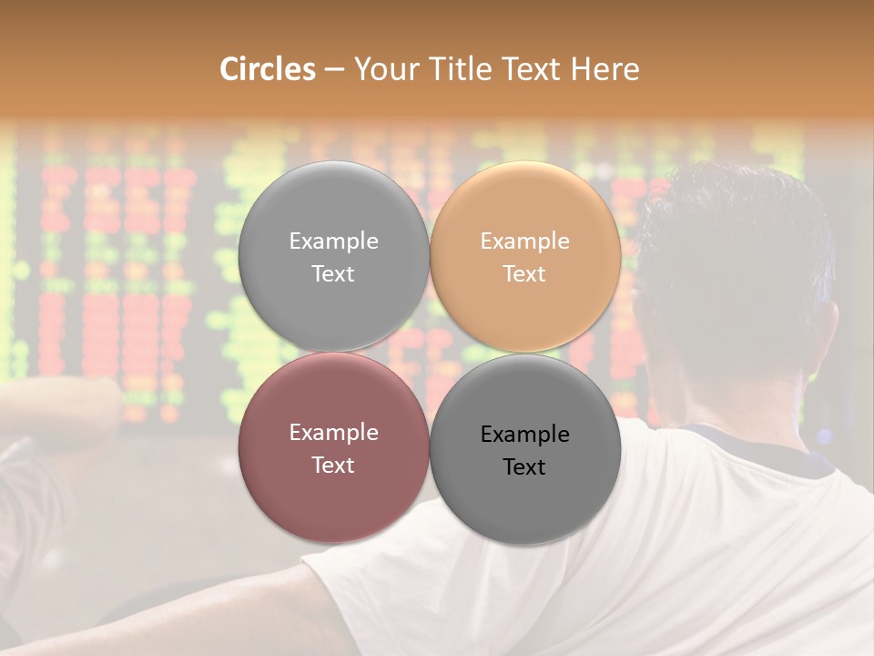 Asian Man Watching Stock Market Index PowerPoint Template