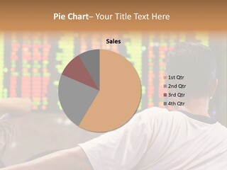 Asian Man Watching Stock Market Index PowerPoint Template