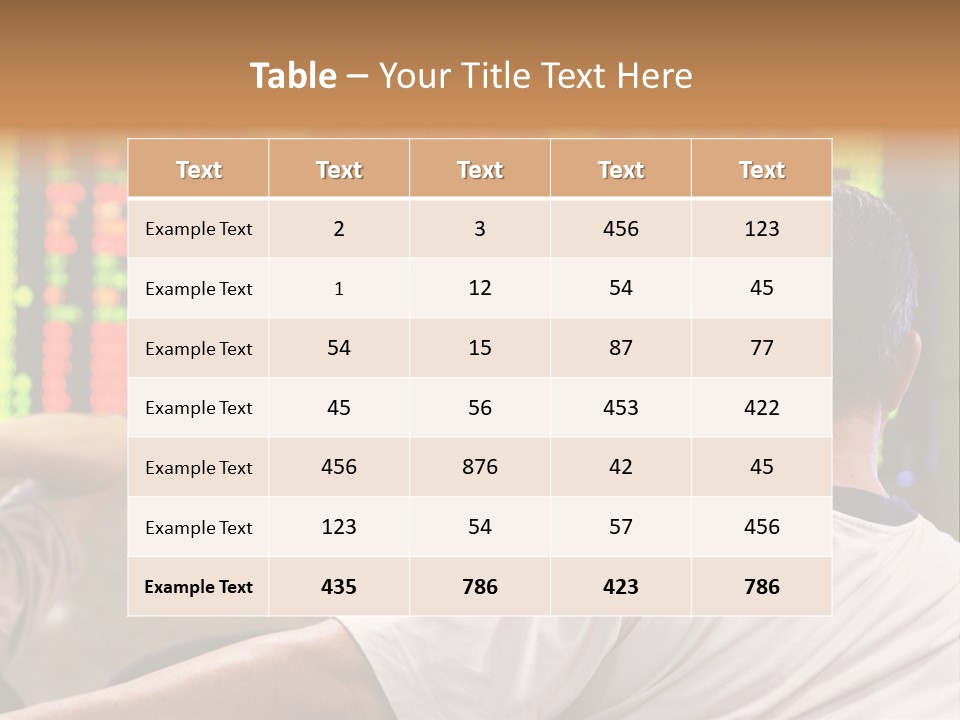 Asian Man Watching Stock Market Index PowerPoint Template
