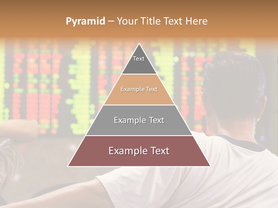 Asian Man Watching Stock Market Index PowerPoint Template