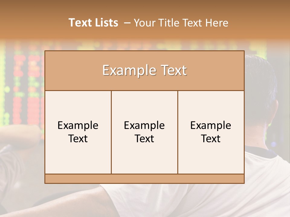 Asian Man Watching Stock Market Index PowerPoint Template