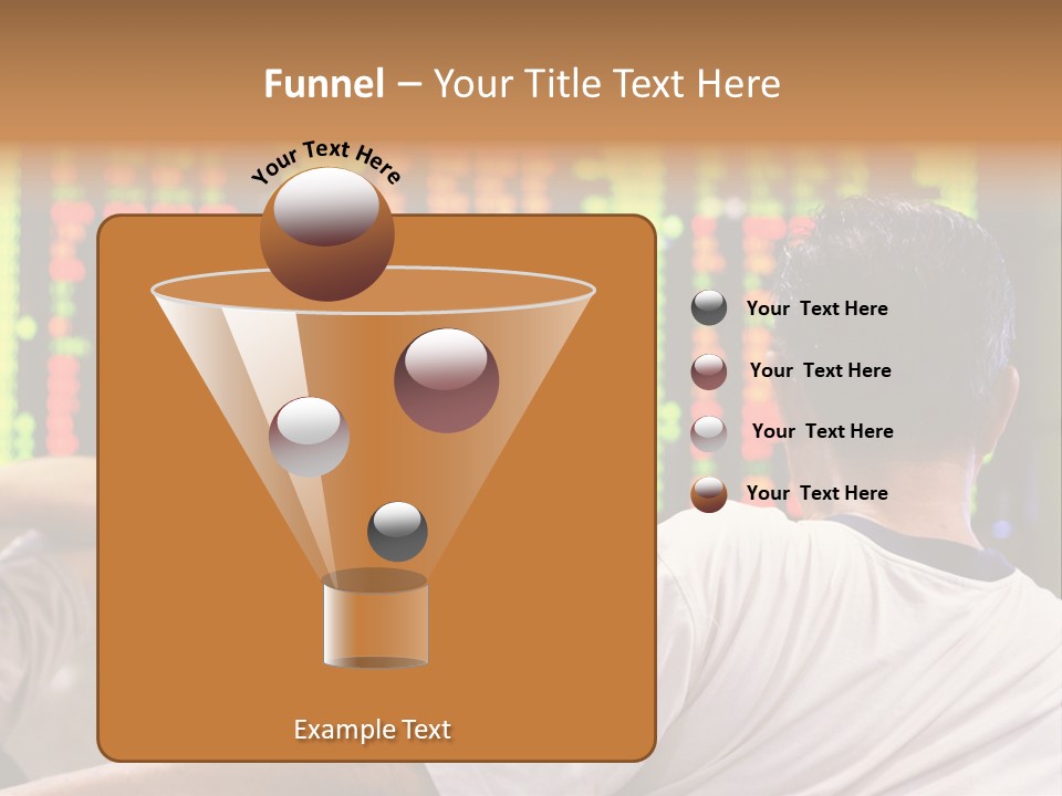 Asian Man Watching Stock Market Index PowerPoint Template