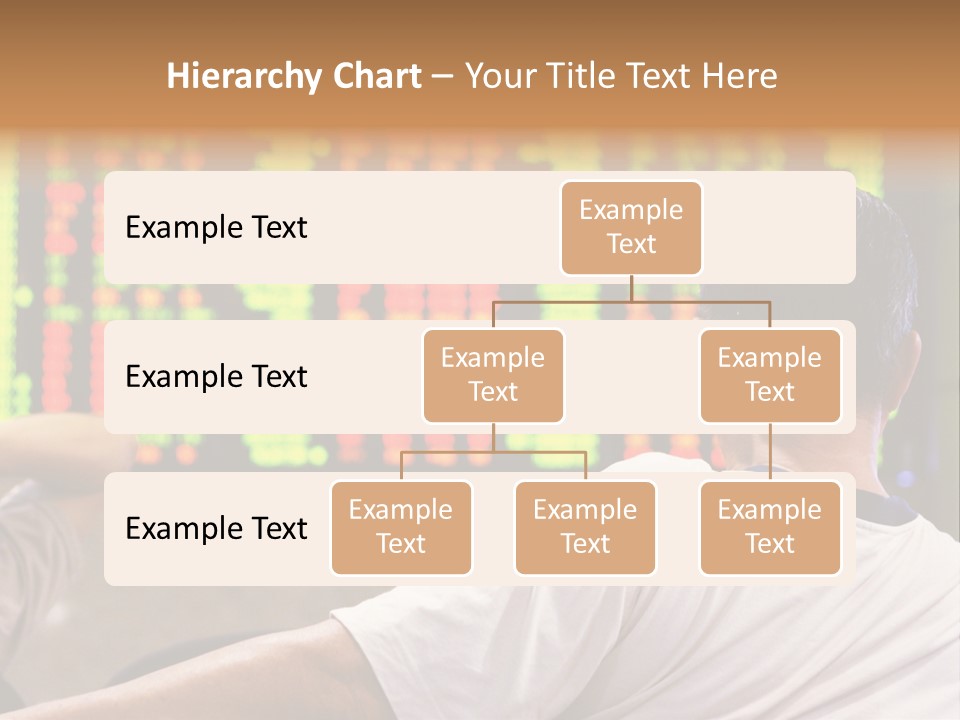 Asian Man Watching Stock Market Index PowerPoint Template