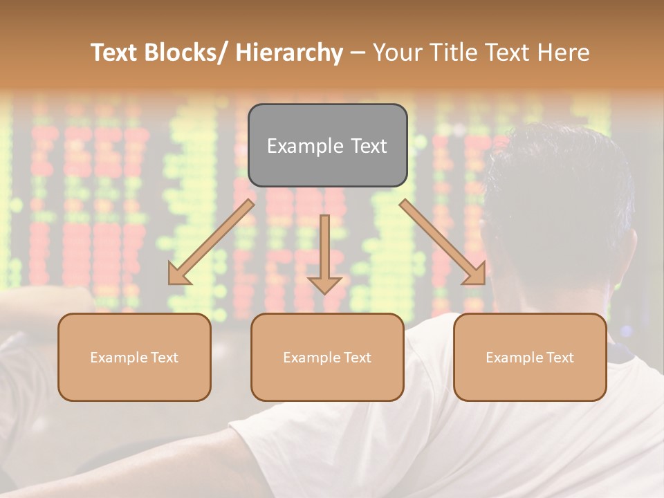 Asian Man Watching Stock Market Index PowerPoint Template
