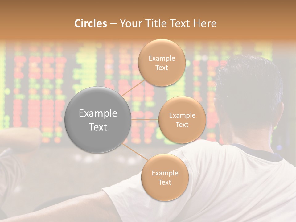 Asian Man Watching Stock Market Index PowerPoint Template