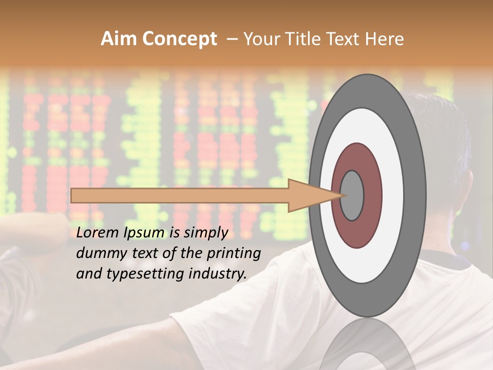 Asian Man Watching Stock Market Index PowerPoint Template