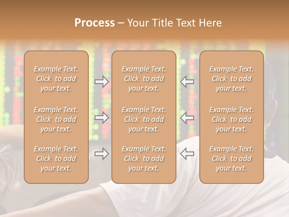 Asian Man Watching Stock Market Index PowerPoint Template