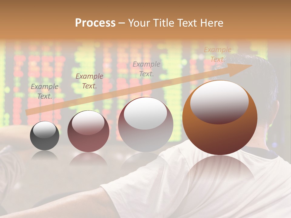 Asian Man Watching Stock Market Index PowerPoint Template