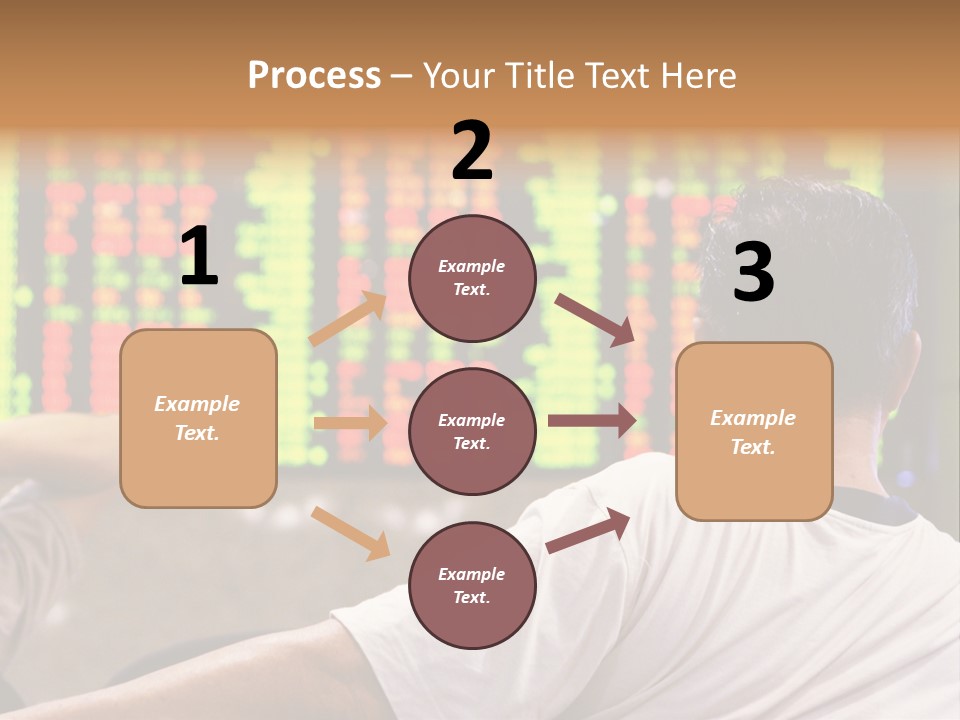 Asian Man Watching Stock Market Index PowerPoint Template