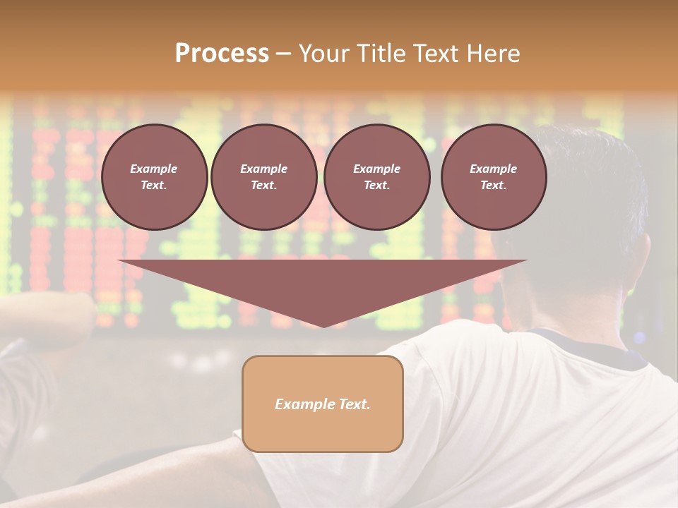 Asian Man Watching Stock Market Index PowerPoint Template
