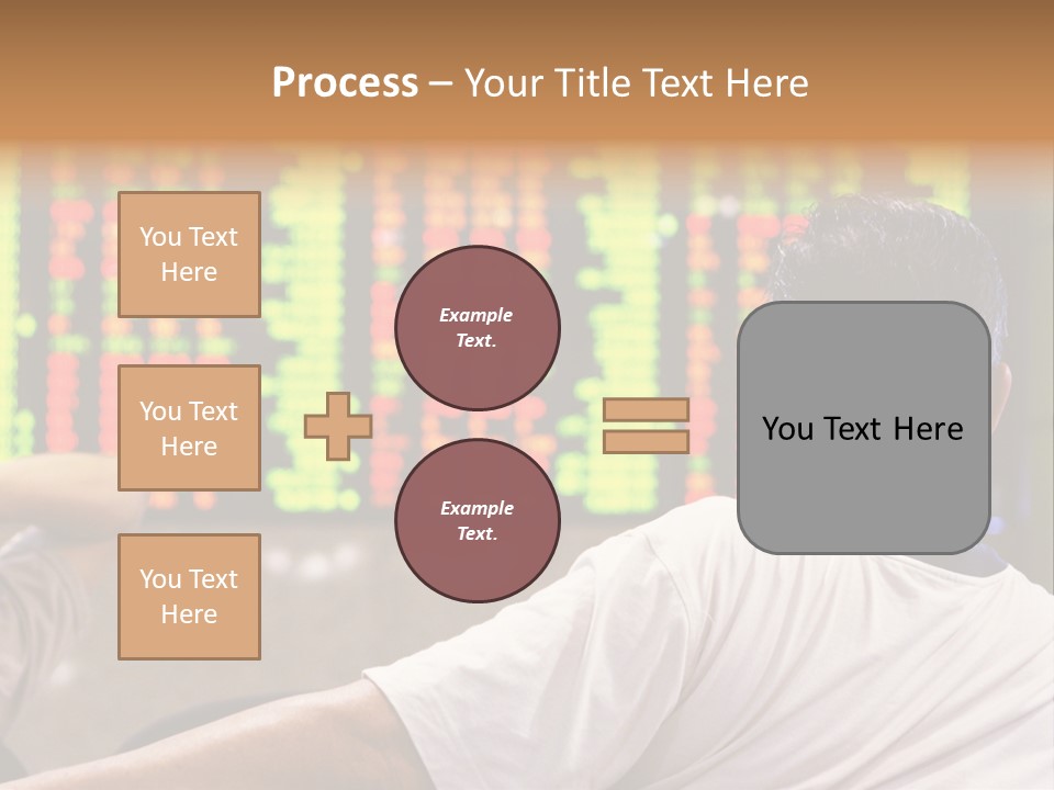 Asian Man Watching Stock Market Index PowerPoint Template