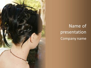 Wedding Female Hair Styling PowerPoint Template