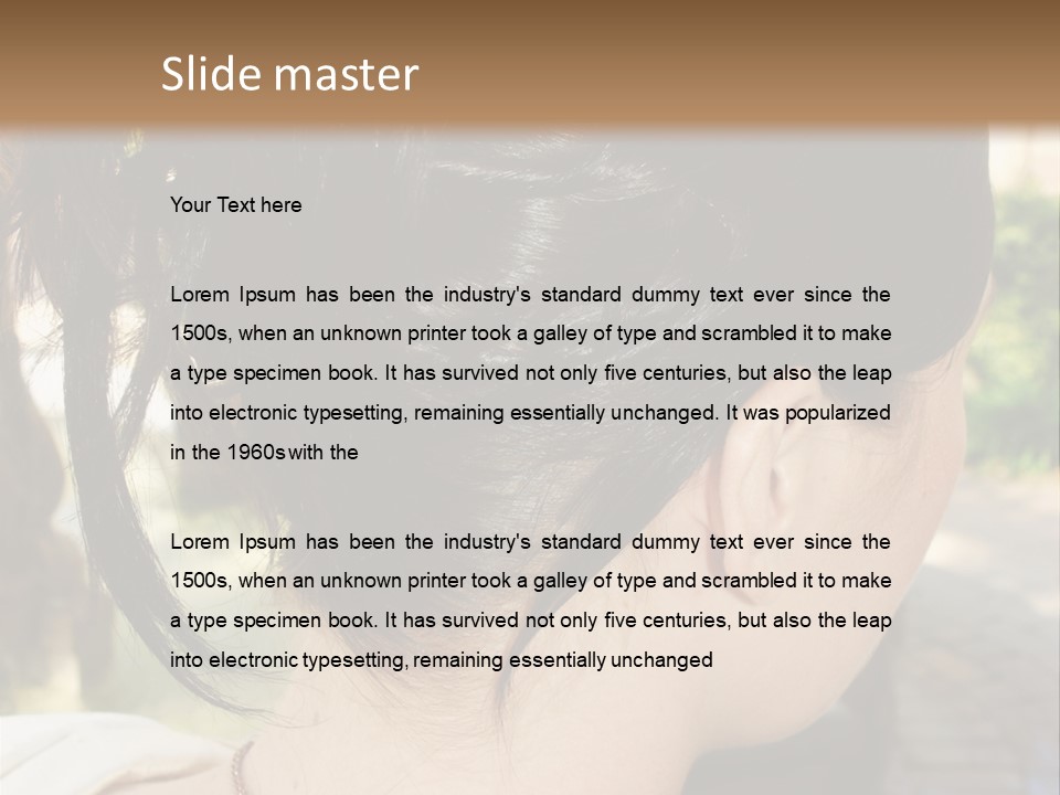 Wedding Female Hair Styling PowerPoint Template