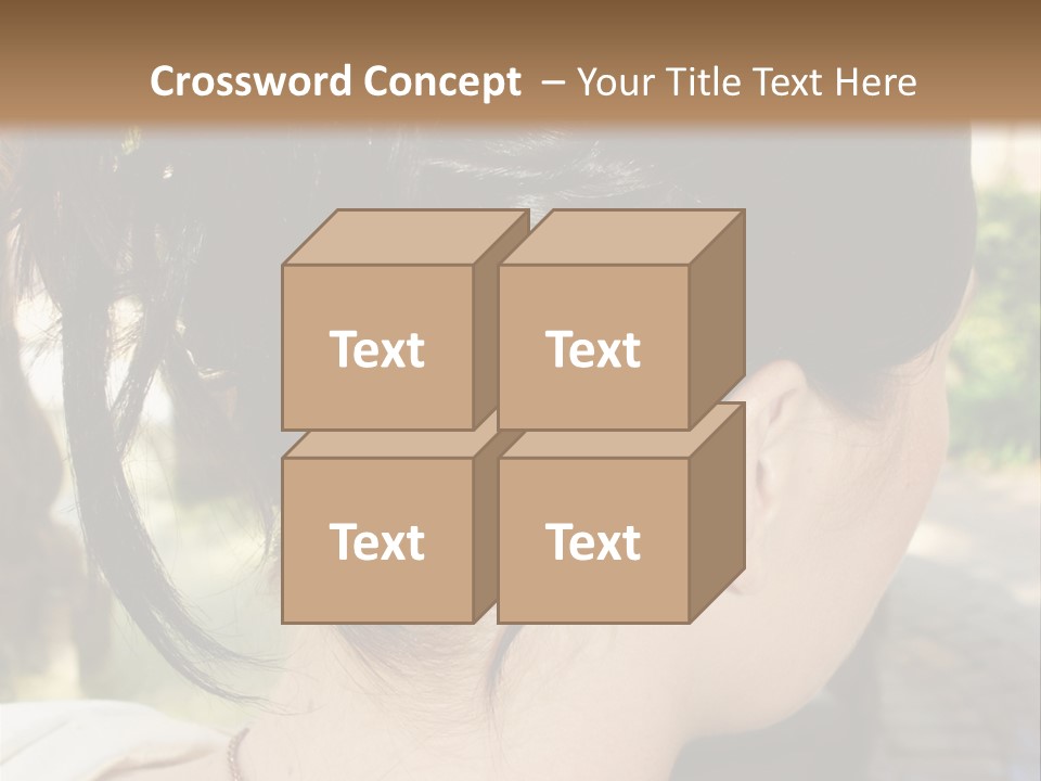 Wedding Female Hair Styling PowerPoint Template