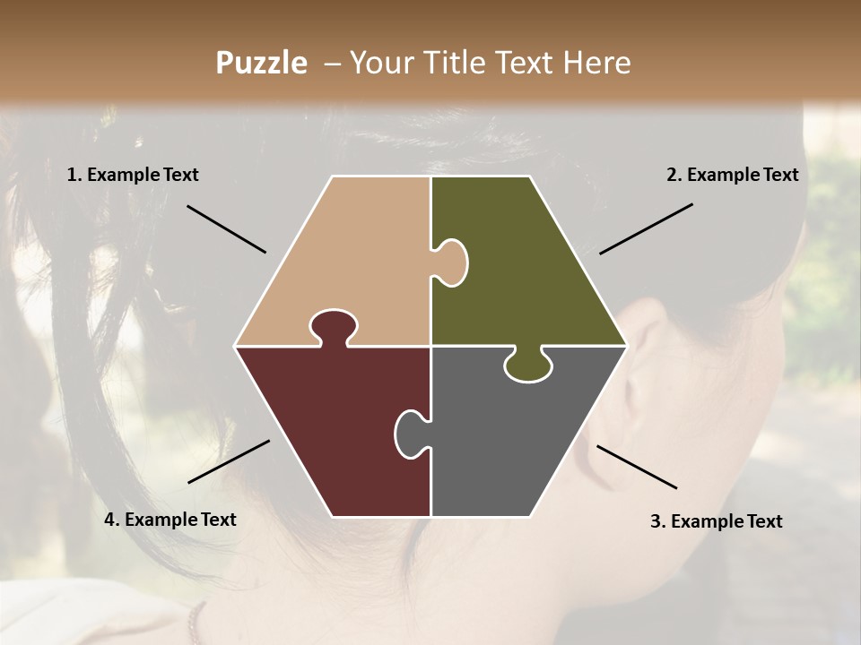 Wedding Female Hair Styling PowerPoint Template