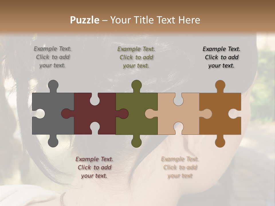 Wedding Female Hair Styling PowerPoint Template