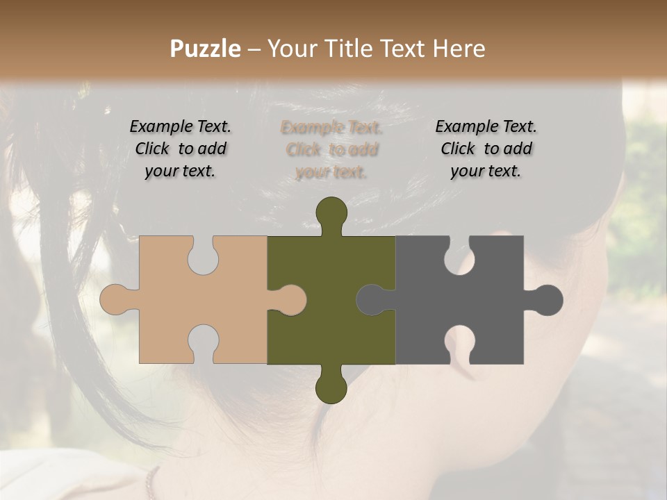 Wedding Female Hair Styling PowerPoint Template