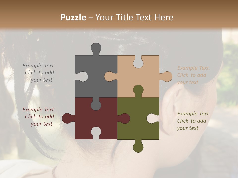 Wedding Female Hair Styling PowerPoint Template