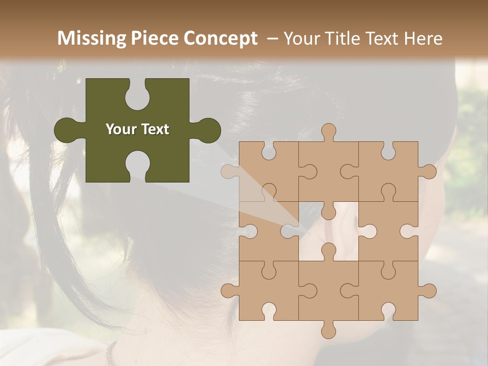 Wedding Female Hair Styling PowerPoint Template