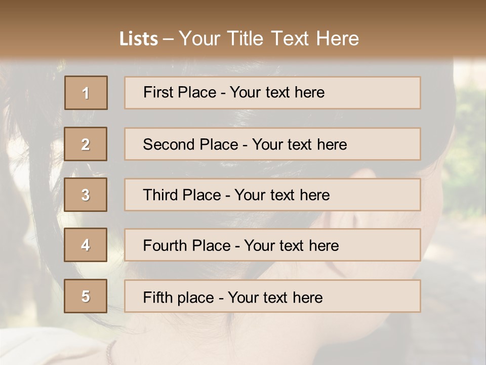 Wedding Female Hair Styling PowerPoint Template