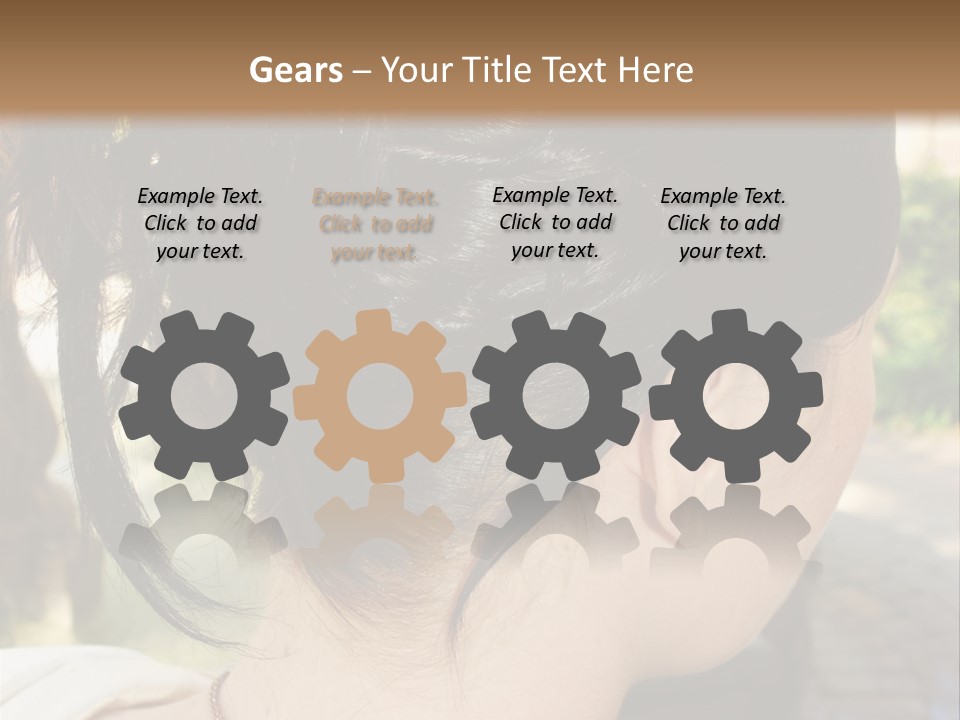 Wedding Female Hair Styling PowerPoint Template