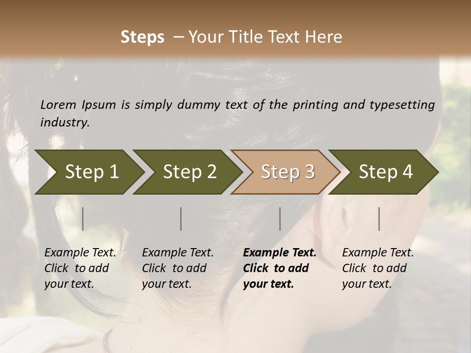 Wedding Female Hair Styling PowerPoint Template