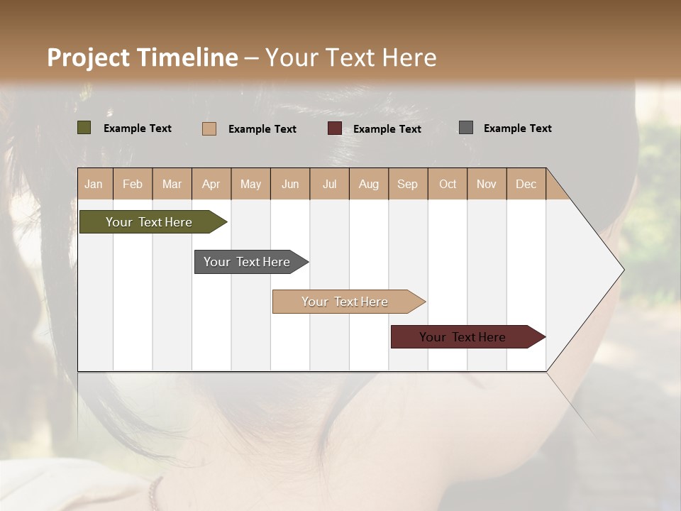 Wedding Female Hair Styling PowerPoint Template