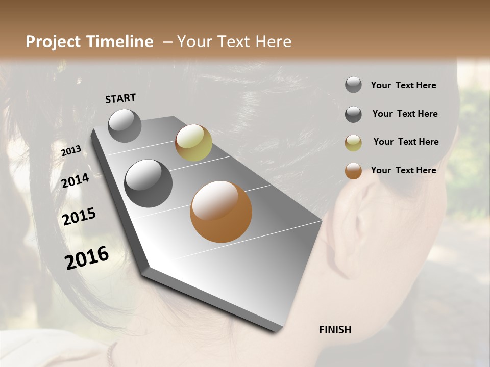 Wedding Female Hair Styling PowerPoint Template