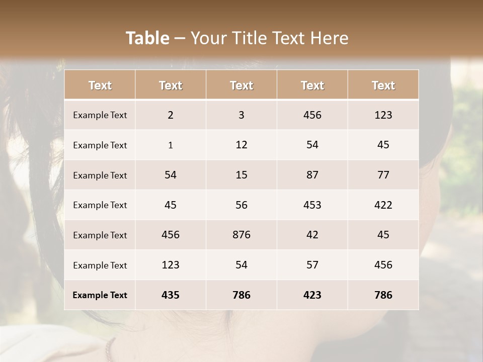 Wedding Female Hair Styling PowerPoint Template