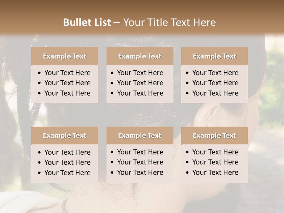 Wedding Female Hair Styling PowerPoint Template