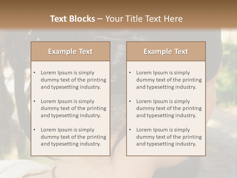 Wedding Female Hair Styling PowerPoint Template