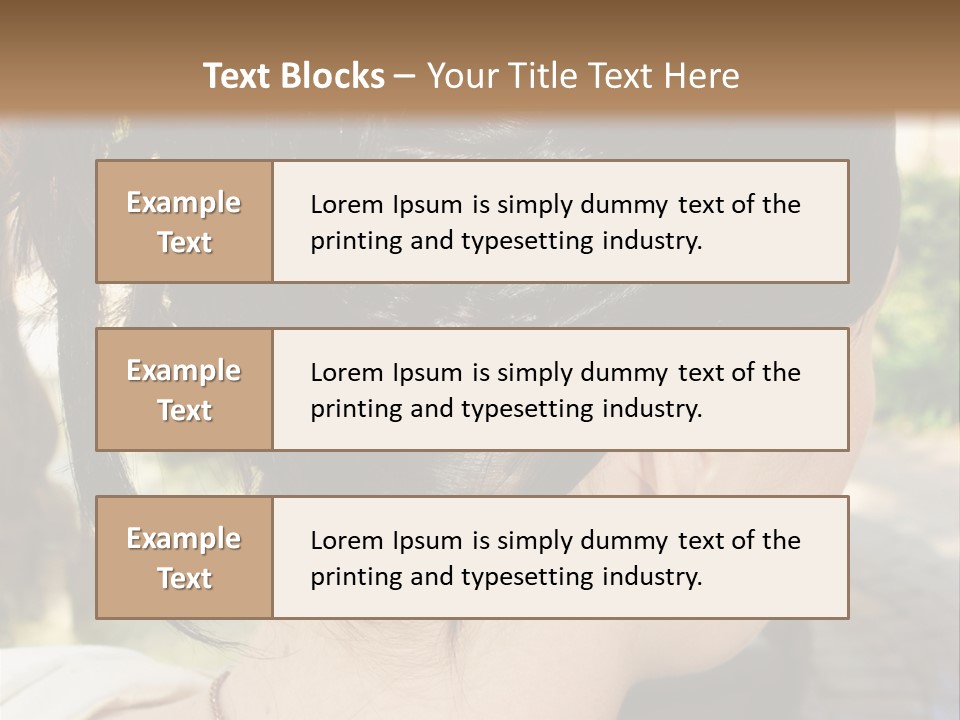 Wedding Female Hair Styling PowerPoint Template