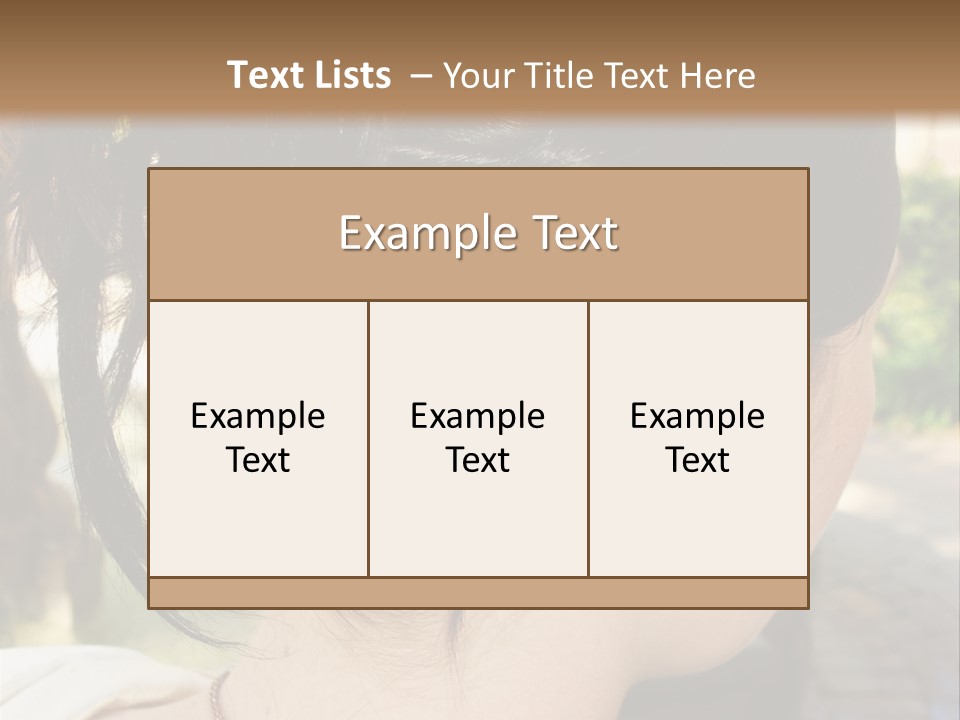 Wedding Female Hair Styling PowerPoint Template
