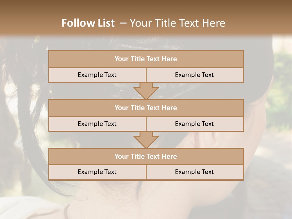 Wedding Female Hair Styling PowerPoint Template